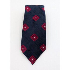Vintage 60s 70s Men's Tie Blue Red Print Wemlon by Wembley